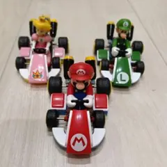 マリオカート プルバックカー 3体セット マリオ ルイージ ピーチ姫