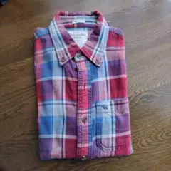 週末値下げ！Abercrombie & Fitch チェック柄長袖シャツ S