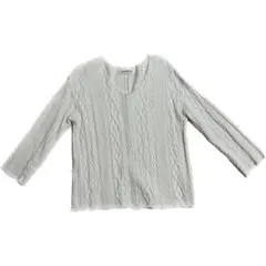 Ray BEAMS/カット　ケーブル　Vネック　トップスのサムネイル