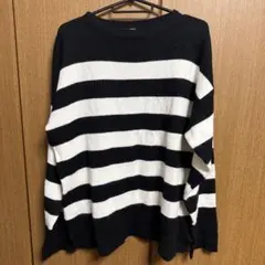 オーバーサイズ ボーダー ニット