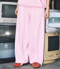 MSG スウェットパンツ　ピンク　ポリエステル