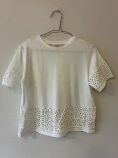 シップス　Khaju 半袖 Tシャツ ホワイト レース切替のサムネイル