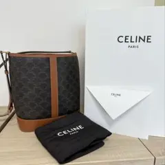 極美品　セリーヌ CELINE トリオンフ　バケットバッグ ミディアム 2025年最新】セリーヌ トリオンフ ミディアム バケットの人気