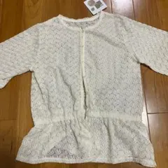 【新品未使用】yumiさんteraさん　レースカーディガン　キナリ　クリーム　Lのサムネイル