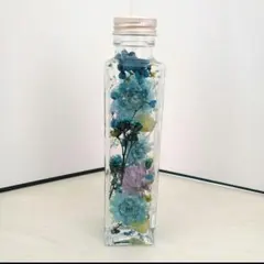 【即決価格】既製品 ハーバリウム インテリア ブルー系 フラワー 花