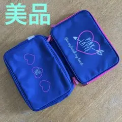 【ほぼ未使用　美品】ピンクラテ　かわいいトラベルポーチ　(収納多め)のサムネイル