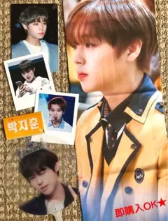 パクジフン スローガン うちわ ワナワン wanna one ジフン 写真トレカ