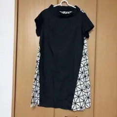 ハンドメイド 立体花柄刺繍 フリル付き立ち襟前開きワンピース 犬服