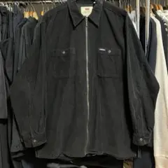 90s Levi's コーデュロイジップシャツ ブラック 60555-6858