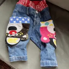キャラクター刺繍デニムパンツ 80cm