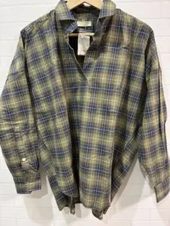 earth music&ecology スキッパーシャツ　チェック