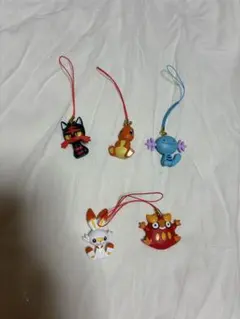 ポケモンストラップ 5個セット ニャビー ヒトカゲ ウパー ヒバニー ダルマッカ