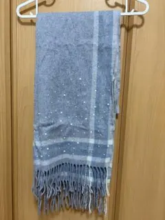 FURLA カシミヤ ストール ブルー グレー