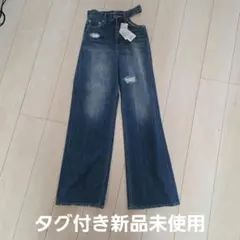 EVRIS デニムパンツ ワイド ダメージ加工 Sサイズのサムネイル