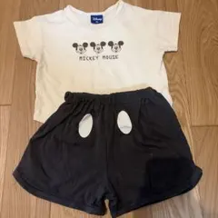Disney ミッキーマウス Tシャツとショートパンツ セット 90