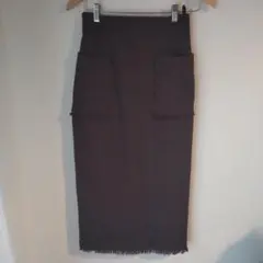 ◆美品◆ ロペピクニック　からみ織フリンジタイトスカート ロングスカート