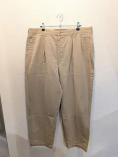 90sラルフローレン シルクリネン ストレートパンツ w34 ベージュ