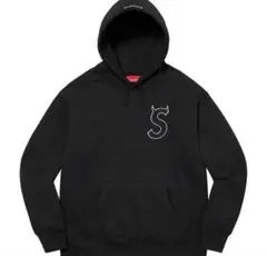 【希少ブラック】シュプリーム Sロゴパーカー Supreme 黒Sツノ堀米雄斗 超希少‼︎S logo Sロゴ ツノ‼︎刺繍】シュプリーム パーカー 黒 堀米雄