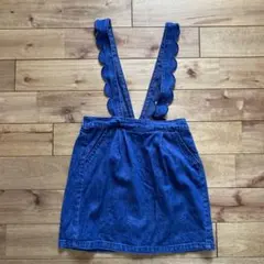 Petit main デニム　ジャンパースカート