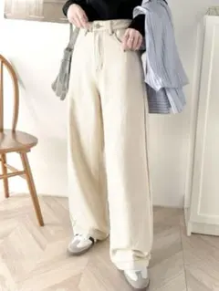 classicalELF クラシカルエルフ ハイウエストルーズデニム ナチュラル