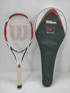 Wilsonウィルソン テニスラケット　白×赤×黒　ケース付　250414-　2