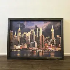 NY アートパネル 木製 フレーム ニューヨーク 風景 インテリア