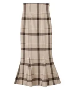 snidel ハイウエストマーメイドスカート　チェック