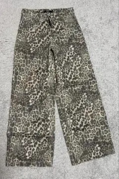 JADED LONDON レオパード柄 ワイドパンツ W30 Y2K JADED LONDON】レオパード ワイドパンツ W30 ヒョウ柄 Y2K - メルカリ
