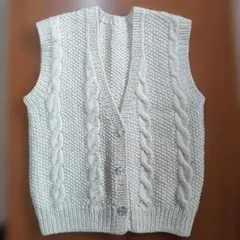 手編み ベスト
