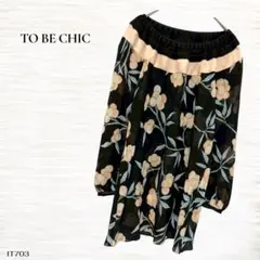 トゥービーシック/チュニックブラウス/40/シアー/花柄/ブラック/マルチカラーのサムネイル
