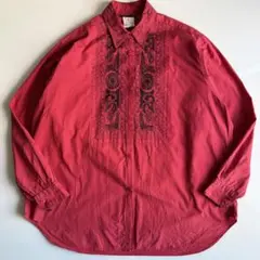 90s agnes b Paris embroidery L/S shirt