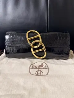 HERMES エルメス ポシェット エジェ クラッチバッグ クロコ