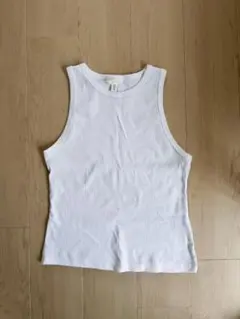 H&M リブタンクトップ ホワイト XLのサムネイル