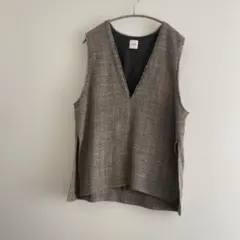 【新品タグ付】スピックアンドスパン Spick&Span リネン混ツイードベスト ≪追加≫リネンツイードベスト | スピック＆スパン(Spick and