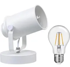 共同照明 フロアランプ E26 60W形相当 LEDフィラメント電球付き 白