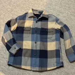 ユニクロ　UNIQLO チェック柄　長袖シャツ 120 ネルシャツ　裏起毛