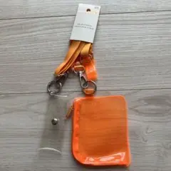 PVCポーチ付きスマホショルダー オレンジ
