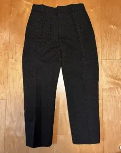 UNITED ARROWS レオパードジャガードパンツ 黒　サイズ36