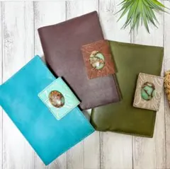 スケジュール帳カバー　ブックカバー  花柄　本革　レザー　   2025 B6