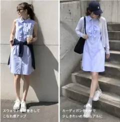 RALPH LAUREN ラルフローレン フリルシャツ　海外コーデ　夏ワンピのサムネイル
