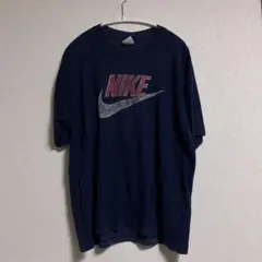 USA製 70s NIKE ナイキ オレンジタグ 半袖 ロゴ Tシャツ ネイビー