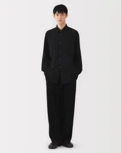 MUJI Labo 起毛ツイルレギュラーカラーシャツ 黒 Sサイズ 新品