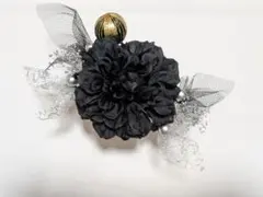 黒い花の髪飾りセット　１０点セット　卒業式　成人式　結婚式　髪飾り