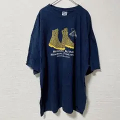 ギルダン プリント Tシャツ クルーネック 半袖 2XL 紺 綿 ビッグサイズのサムネイル