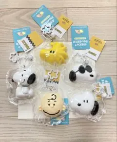 PEANUTS スヌーピー ダイカット スクイーズ キーホルダー 5種セットのサムネイル