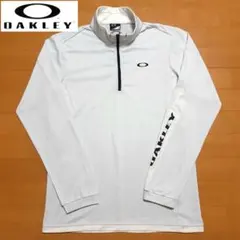 オークリー ゴルフウェア 長袖シャツ ハーフジップ Mサイズ スカル ドット柄