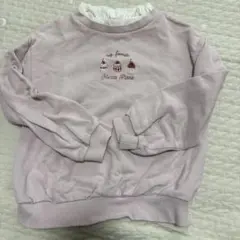 mezzo piano カップケーキ刺繍 トレーナー 120