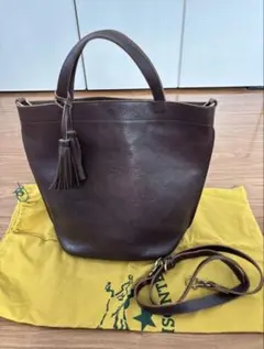 未使用級 極美品】イルビゾンテ ラウンド ショルダーバック レッド 