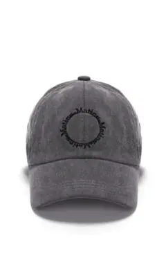 MACARON LOGO BALL CAP IN CHARCOAL