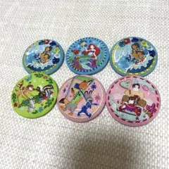 ディズニーキャラクター刺繍缶バッジ　6点セット